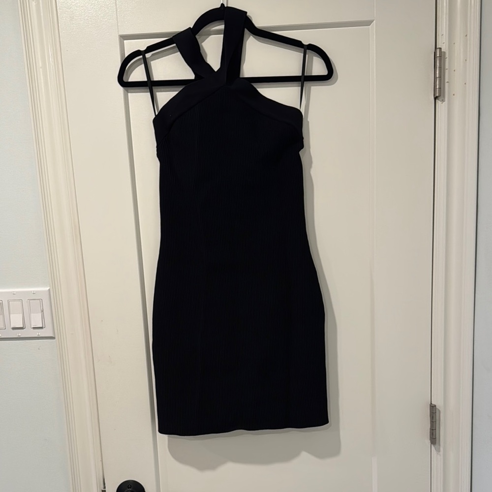 Aritzia Babaton Black One Shoulder Sheath Dress Cocktail
